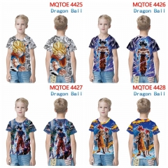 5 Styles Dragon Ball Z Color Printing Anime T shirts For Kids