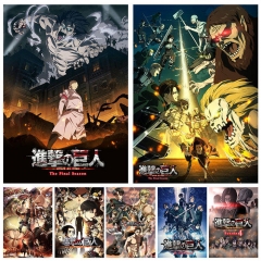 (No Frame)40 Styles Attack on Titan/Shingeki No Kyojin Canvas Material Anime Poster