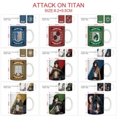 10 Styles 400ML Attack on Titan Anime Ceramic Mug Cup