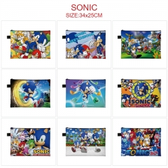 12 Styles Sonic the Hedgehog Cartoon Color Printing Anime A4 File Pocket