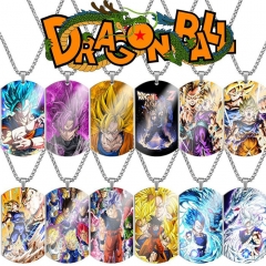 12 Styles Dragon Ball Z Cartoon Stainless Steel Dog Tag Anime Necklace
