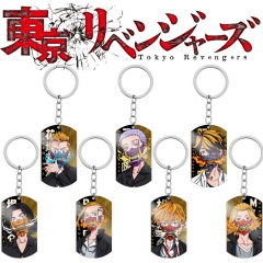 7 Styles Tokyo Revengers Cartoon Stainless Steel Dog Tag Anime Keychain