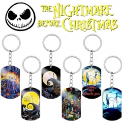 12 Styles The Nightmare Before Christmas Cartoon Stainless Steel Dog Tag Anime Keychain