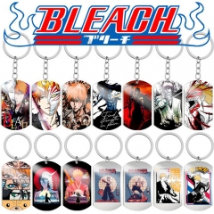 14 Styles Bleach Cartoon Stainless Steel Dog Tag Anime Keychain