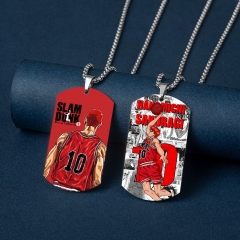 16 Styles Slam Dunk Cartoon Stainless Steel Dog Tag Anime Necklace