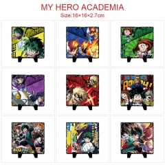 16*16*2.7CM 10 Styles My Hero Academia Cartoon Anime Lithograph Oleograph