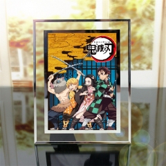 15*20CM Demon Slayer: Kimetsu no Yaiba Anime Crystal Photo Frame (With Picture)