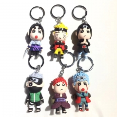 6 Styles Crayon Shin-chan Cos Naruto Cartoon Decorative Anime PVC Keychain