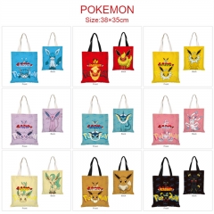 14 Styles Pokemon Cartoon Canvas Shopping Bag Anime Shoulder Bag