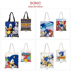 6 Styles Sonic The Hedgehog Cartoon Canvas Shopping Bag Anime Shoulder Bag