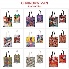 9 Styles Chainsaw Man Cartoon Canvas Shopping Bag Anime Shoulder Bag