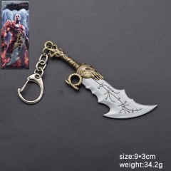 God of War Cartoon Anime Alloy Weapon Keychain