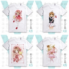 7 Styles Card Captor Sakura Cartoon Pattern Anime T Shirts