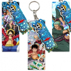 4 Styles One Piece Animation PVC Double-sided Anime Keychain