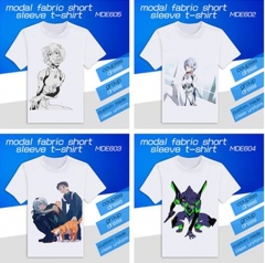 5 Styles EVA/Neon Genesis Evangelion Fabric Material Short Sleeves Anime T shirts