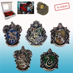5pcs/set Harry Potter Cosplay Cartoon Decoration Anime Brooch and Pin Set