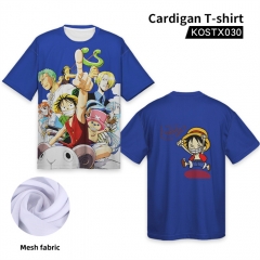 4 Styles One Piece Fabric Material Short Sleeves Anime T shirts