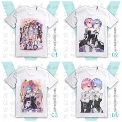 19 Styles Re: Zero/Re:Life in a Different World from Zero Cartoon Pattern Anime T Shirts