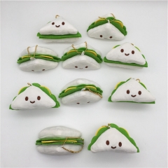 10PCS/SET 10cm Cute Bread Sandwich Emoji Cosplay Character Anime Plush Toy Pendant