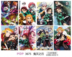 (8PCS/SET) 3 Styles Demon Slayer: Kimetsu no Yaiba Printing Collectible Paper Anime Poster