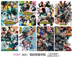 (8PCS/SET) Boku No Hero Academia / My Hero Academia Printing Collectible Paper Anime Poster