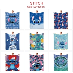 10 Styles 100*135CM Lilo & Stitch Cartoon Color Printing Cosplay Anime Blanket
