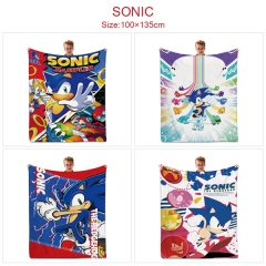 6 Styles 100*135CM Sonic the Hedgehog Cartoon Color Printing Cosplay Anime Blanket