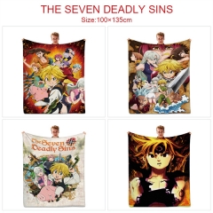 4 Styles 100*135CM The Seven Deadly Sins Cartoon Color Printing Cosplay Anime Blanket