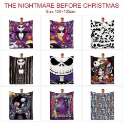 9 Styles 100*135CM The Nightmare Before Christmas Cartoon Color Printing Cosplay Anime Blanket