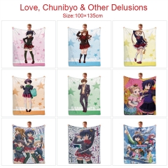 9 Styles 100*135CM Cyuunibyou Demo Koigashitai Cartoon Color Printing Cosplay Anime Blanket