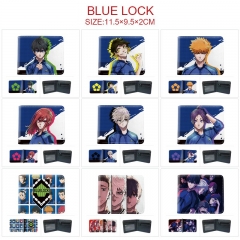 10 Styles Blue Lock Cartoon Color Printing Coin Purse Anime Short Wallet