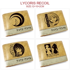 7 Styles Lycoris Recoil Color Printing Coin Purse Anime Short Wallet