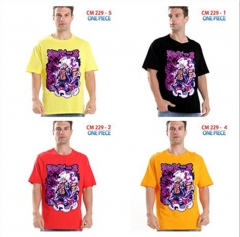 7 Colors One Piece Cartoon Pattern Anime T Shirts