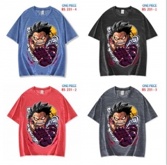 6 Colors One Piece Cartoon Pattern Anime T Shirts