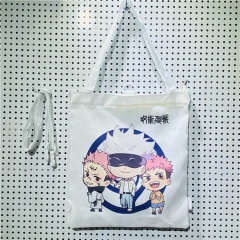 Q Versions Jujutsu Kaisen Cosplay Decoration Cartoon Character Anime Canvas Tote Bag