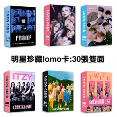 30PCS/SET K-POP BLACKPACK Anime LOMO Card Set