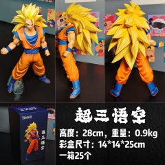 28CM Dragon Ball Z Super Saiyan Goku Cartoon Anime PVC Figures