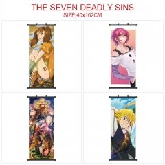 5 Styles 40*102CM The Seven Deadly Sins/Nanatsu no Taizai Wall Scroll Cartoon Pattern Decoration Anime Wallscroll