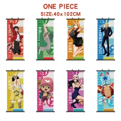 9 Styles 40*102CM One Piece Wall Scroll Cartoon Pattern Decoration Anime Wallscroll