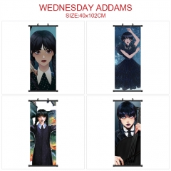 4 Styles 40*102CM Wednesday Addams Wall Scroll Cartoon Pattern Decoration Anime Wallscroll