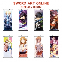 9 Styles 40*102CM Sword Art Online | SAO Wall Scroll Cartoon Pattern Decoration Anime Wallscroll