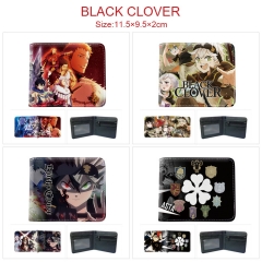 6 Styles Black Clover Cartoon Purse Anime Short Wallet