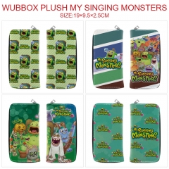 4 Styles My Singing Monsters Cartoon Zipper Purse Anime Long Wallet