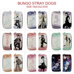 10 Styles Bungo Stray Dogs Cartoon Zipper Purse Anime Long Wallet