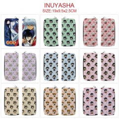 9 Styles Inuyasha Cartoon Zipper Purse Anime Long Wallet