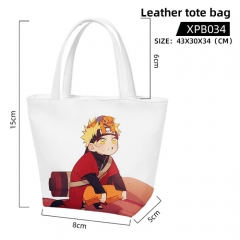 Naruto Cartoon Anime Leather Tote Bag