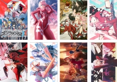 2 Styles 8PCS/SET 42*29CM DARLING in the FRANXX Cartoon Anime Paper Poster
