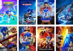 8PCS/SET 42*29CM Sonic the Hedgehog Cartoon Anime Paper Poster