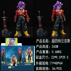 26CM Dragon Ball Z Super Saiyan Trunks Statue Anime PVC Figure Toys