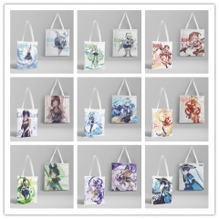 25 Styles 36*39CM Genshin Impact Handbag Anime Canvas Bag